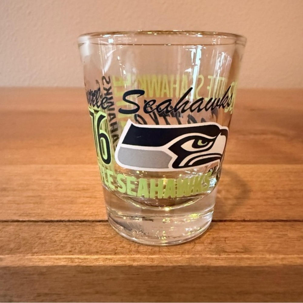 Seattle Seahawks 1976 licensed shot glass